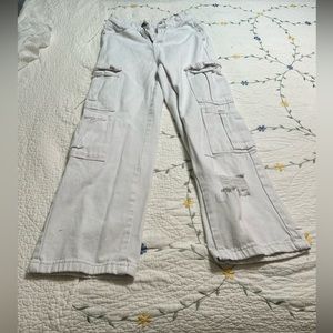 White cargo pants